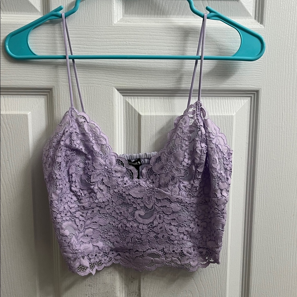 Express Lilac Lace Top